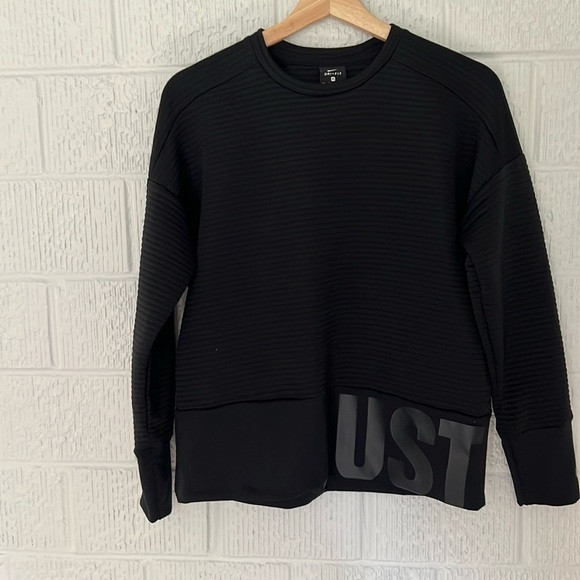 Nike Dri-Fit Training Crew Top Sweatshirt Black CD8991-010 Size XS Women - Picture 4 of 10